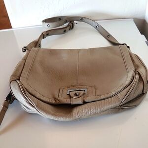 PERLINA TAN Handbag shoulder or crossbody bag purse medium size adj strap